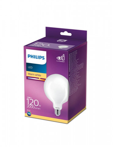 Globo 120 Led  E27  Philips      13 w  ( 120w ) 2000 Lm.  2.700ºK
