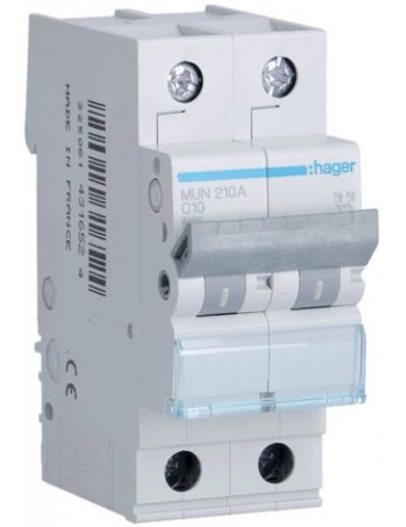 MAGNETOTERMICO 2P 16A CURVA C DE HAGER