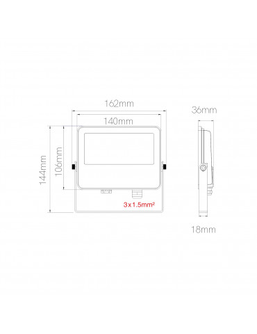 SKY 10W 1200Lm IP65    3000/4000/5000ºK