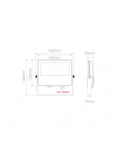 SKY 30W 3600Lm IP65  3000/4000/5000ºK
