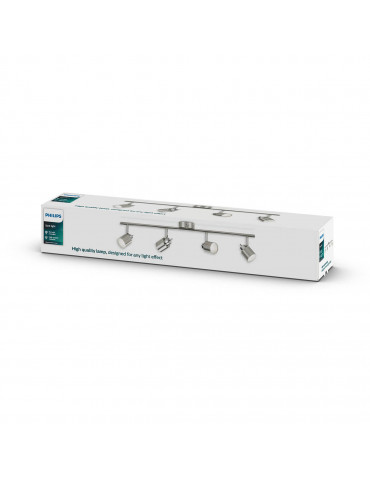 MERANTI  4   FOCOS   PHILIPS            Blanco / Negro         GU10 no incl.