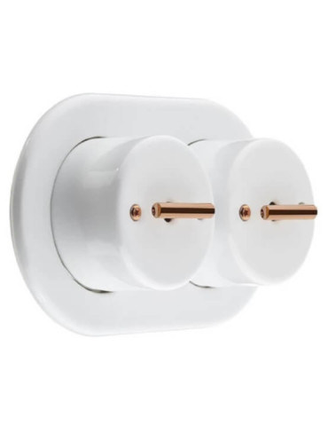 Conmutador Do Low Fontini    Blanco/Cromo