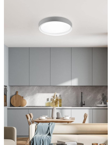 ZETA Plafón  Trio Lighting    Ext. Ø48,5 cm. 24w 2500 Lm. 827/865ºK mando dist.