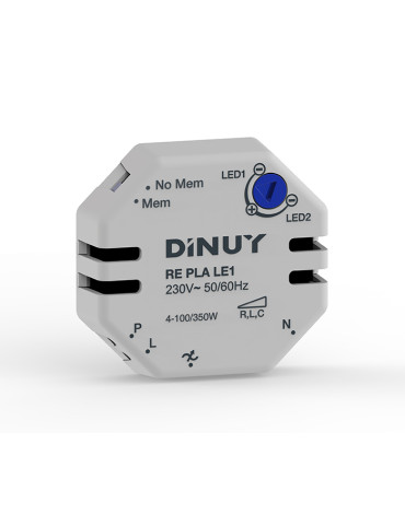 Regulador DINUY RE PLA LE1 Lámparas Led dimmables y tiras de Led 230 v (3H)