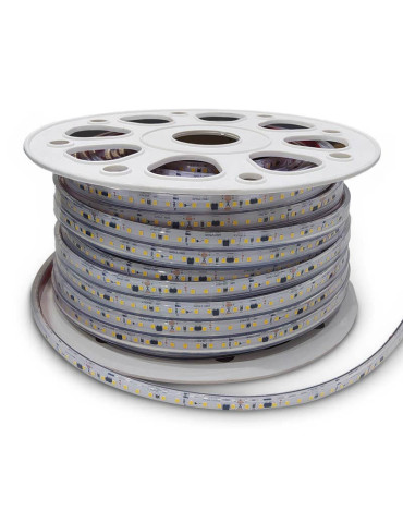 ROLLO 50 mt TIRA LED 230v 16 w/m  1.600 L/m  IP66    2.700ºK