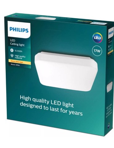 MAUVE 17  Plafón  PHILIPS   Ext. 32x32 cm.  17 w 2000 Lm. 830 / 840