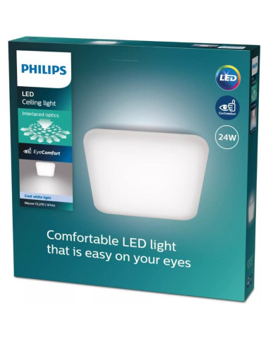 MAUVE 24  Plafón  PHILIPS   Ext. 43x43 cm.  24 w 3000 Lm. 830 / 840