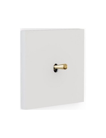 Colección Desir by Modelec  Blanco Mate  Tecla Latón