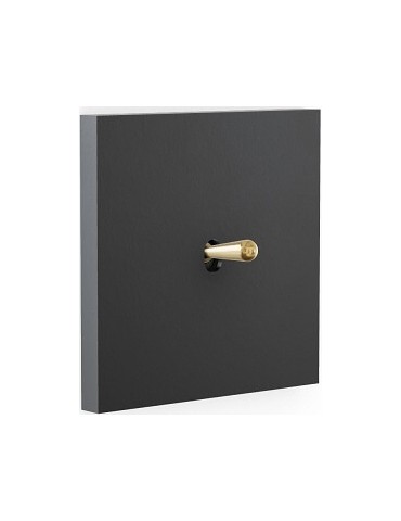 Colección Desir by Modelec  Negro Mate Tecla Latón